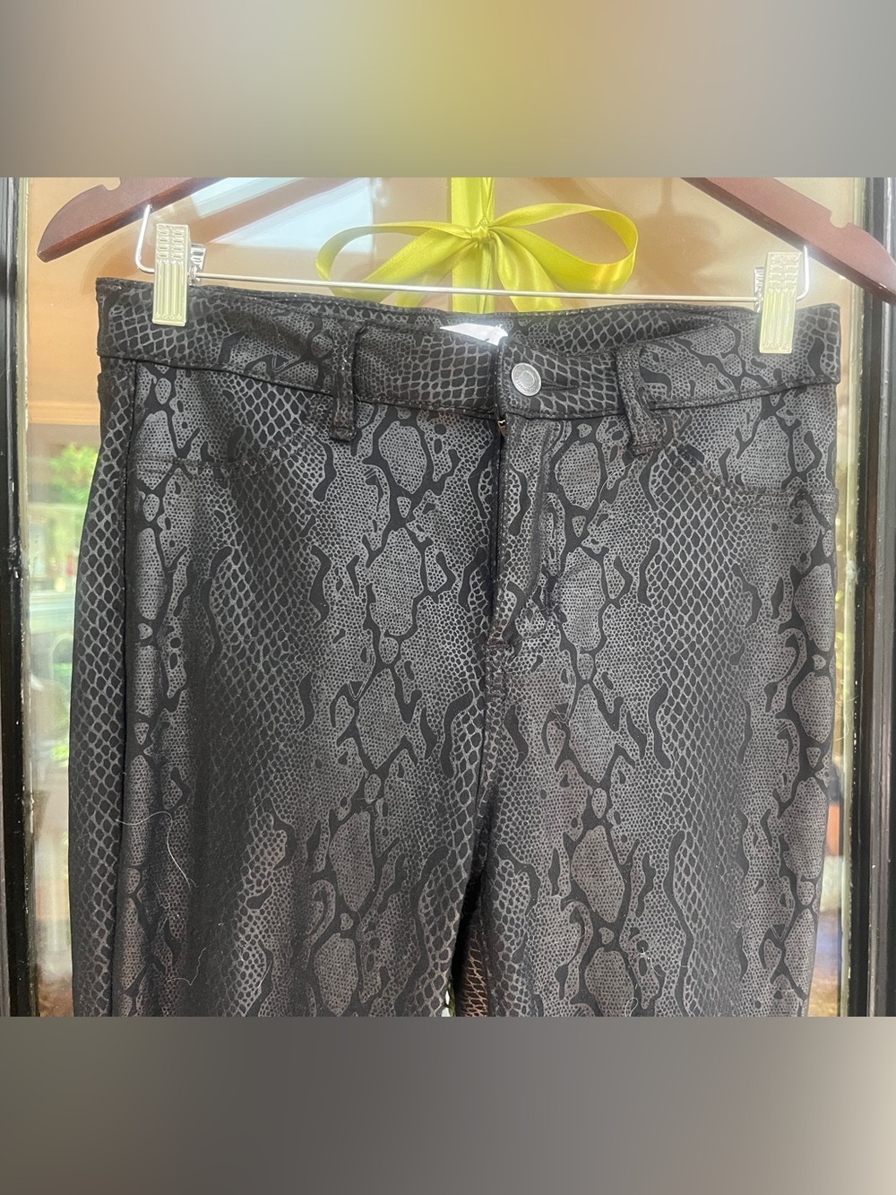 Cello Black Snakeskin Print Skinny Pants
